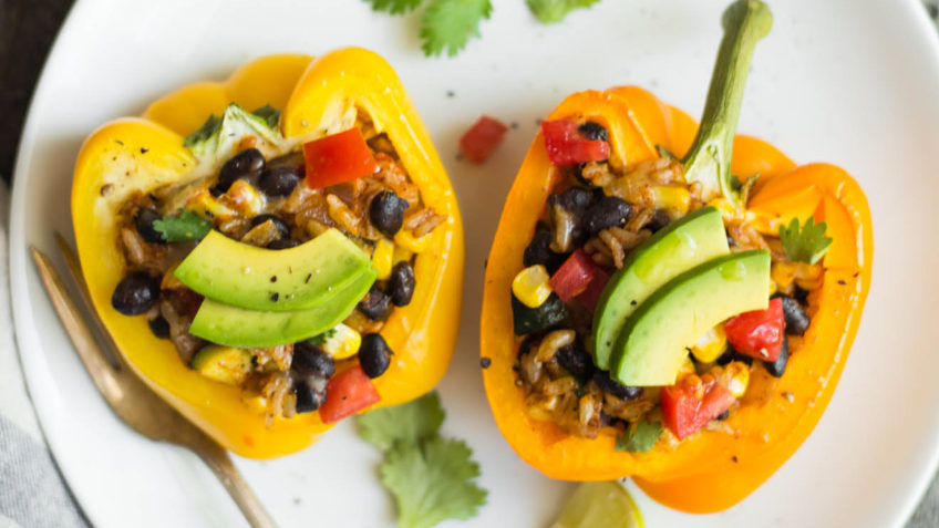 Vegan Mexican Rice Stuffed Peppers Veggiesouls