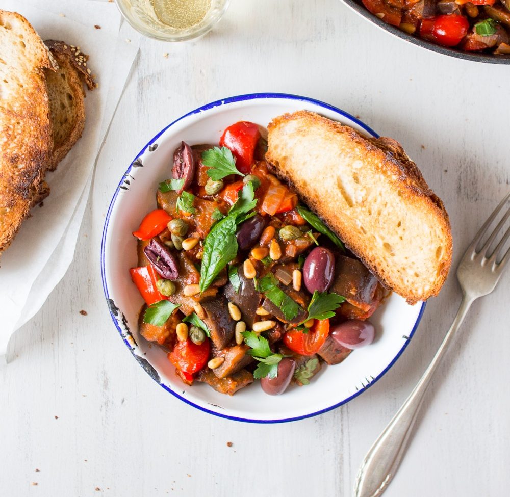 Caponata Siciliana (Sicilian Eggplant Antipasto) [Vegan, Gluten